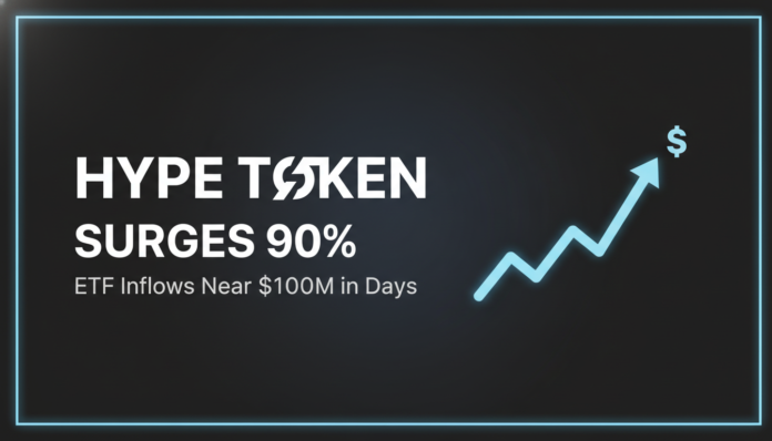 Hype Token Surges 90% as ETF Inflows Near $100M in Days