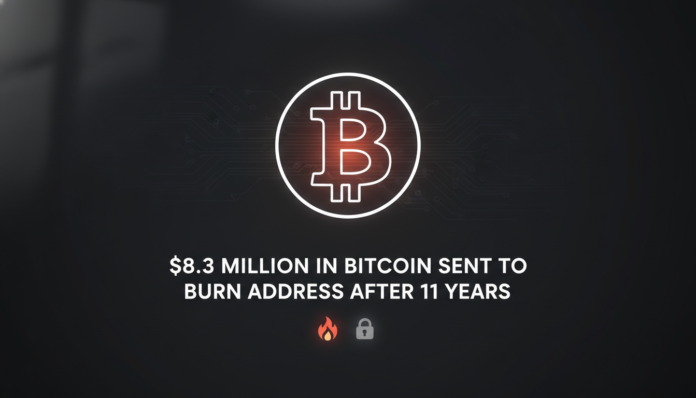 $8.3 Million in Bitcoin Sent to Burn Address After 11 Years