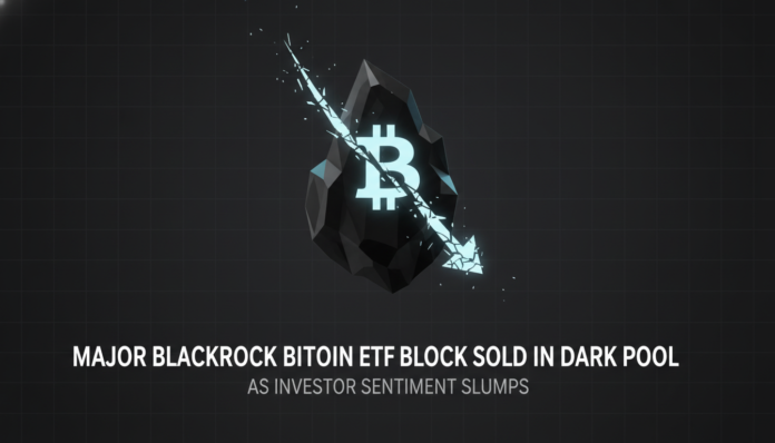 Major BlackRock Bitcoin ETF Block Sold in Dark Pool as Investor Sentiment Slumps