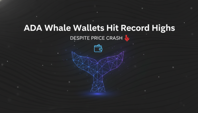 ADA Whale Wallets Hit Record Highs Despite Price Crash