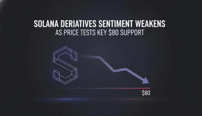 Solana Derivatives Sentiment Weakens as Price Tests Key $80 Support
