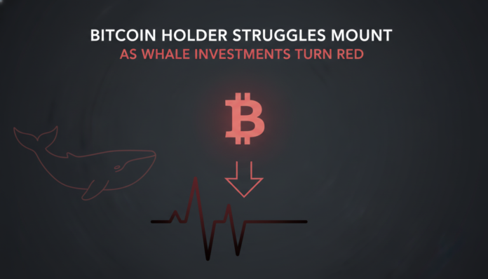 Bitcoin Holder Struggles Mount as Whale Investments Turn Red
