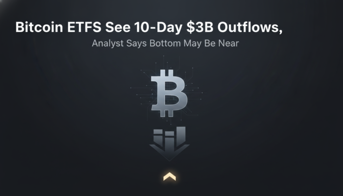 Bitcoin ETFs See 10-Day $3B Outflows, Analyst Says Bottom May Be Near