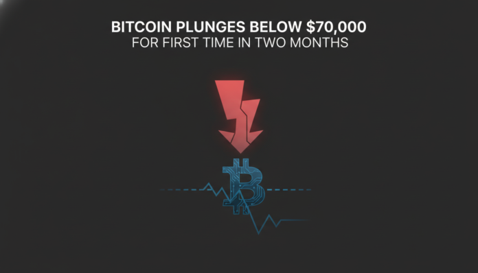 Bitcoin Plunges Below $70,000 for First Time in Two Months