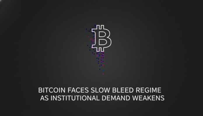 Bitcoin Faces Slow Bleed Regime as Institutional Demand Weakens