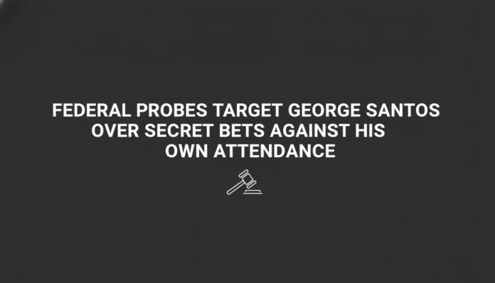 Federal Probes Target George Santos Over Secret Bets Against His Own Attendance