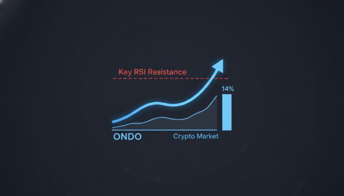 ONDO Gains 14%, Nears Key RSI Resistance as It Outperforms Crypto Market