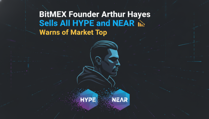 BitMEX Founder Arthur Hayes Sells All HYPE and NEAR, Warns of Market Top