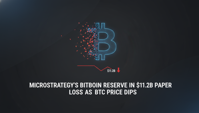 MicroStrategy's Bitcoin reserve in $11.2B paper loss as BTC price dips