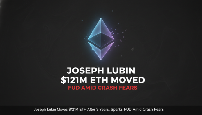 Joseph Lubin Moves $121M ETH After 3 Years, Sparks FUD Amid Crash Fears