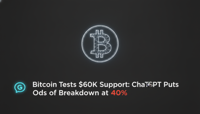 Bitcoin Tests $60K Support: ChatGPT Puts Odds of Breakdown at 40%