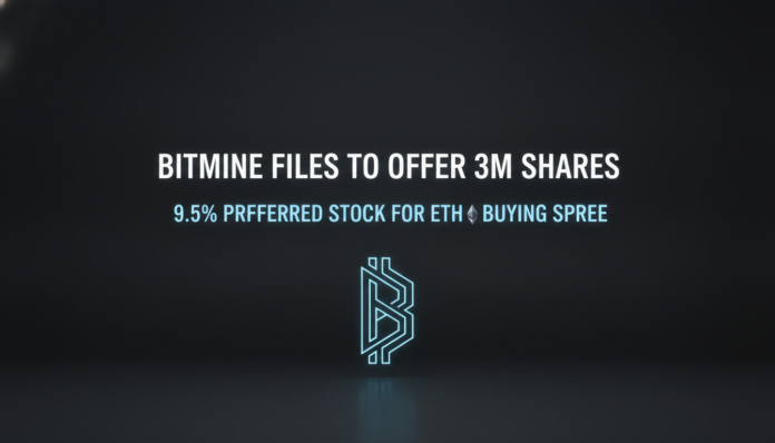Bitmine Files to Offer 3M Shares of 9.5% Preferred Stock for ETH Buying Spree