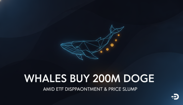 Whales Buy 200M DOGE Amid ETF Disappointment and Price Slump.