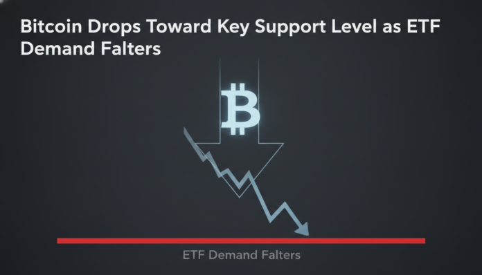 Bitcoin Drops Toward Key Support Level as ETF Demand Falters