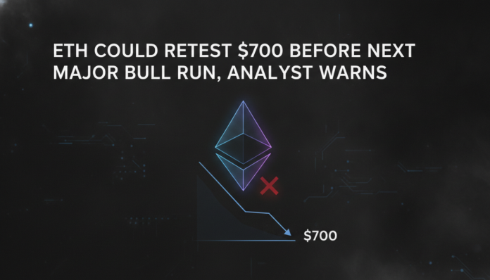 ETH Could Retest $700 Before Next Major Bull Run, Analyst Warns