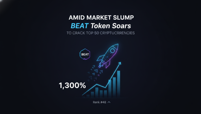 Amid Market Slump, BEAT Token Soars 1,300% to Crack Top 50 Cryptocurrencies