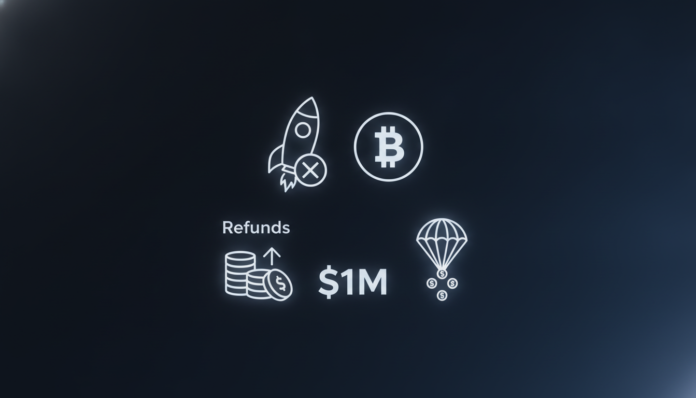 Binance cancels SpaceX IPO, refunds USDC, and plans $1M token airdrop to users.
