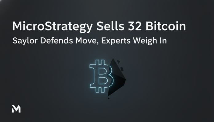 MicroStrategy Sells 32 Bitcoin; Saylor Defends Move, Experts Weigh In