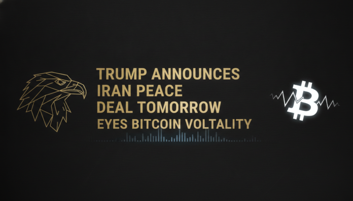 Trump Announces Iran Peace Deal Tomorrow, Eyes Bitcoin Volatility