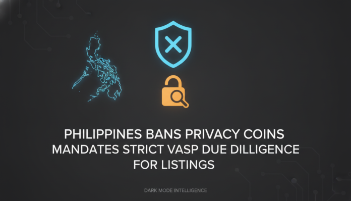 Philippines Bans Privacy Coins, Mandates Strict VASP Due Diligence for Listings