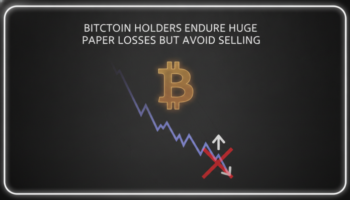 Bitcoin Holders Endure Huge Paper Losses But Avoid Selling