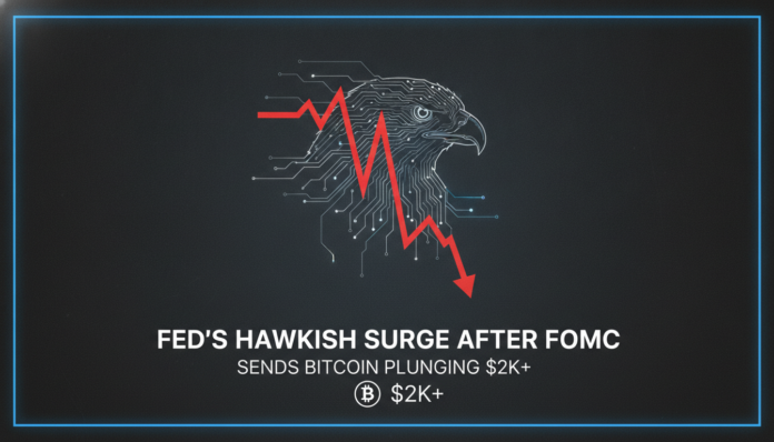 Fed's Hawkish Surge After FOMC Sends Bitcoin Plunging $2K+