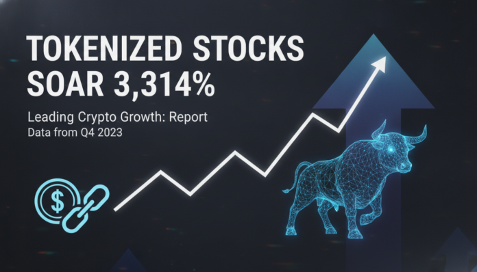 Tokenized Stocks Soar 3,314%, Leading Crypto Growth: Report