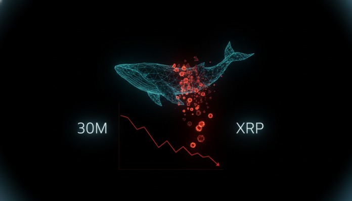 XRP Whale Sell-Off Erases Rally as 30M Tokens Dumped in Five Days
