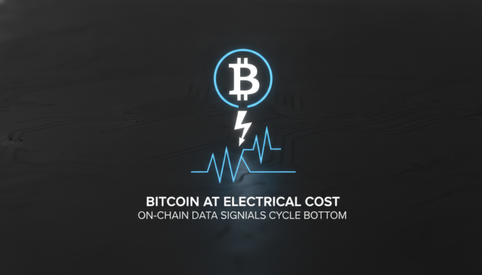 Bitcoin at Electrical Cost, On-Chain Data Signals Cycle Bottom