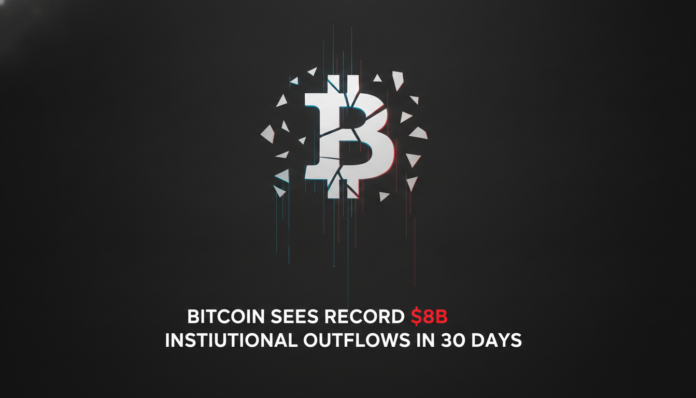 Bitcoin Sees Record $8B Institutional Outflows in 30 Days
