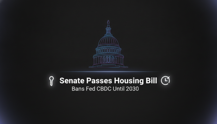 Senate Passes Housing Bill, Bans Fed CBDC Until 2030