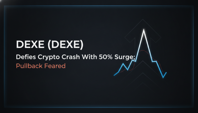 DeXe (DEXE) Defies Crypto Crash With 50% Surge; Pullback Feared